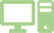 Icon of computer screen and desk top computer